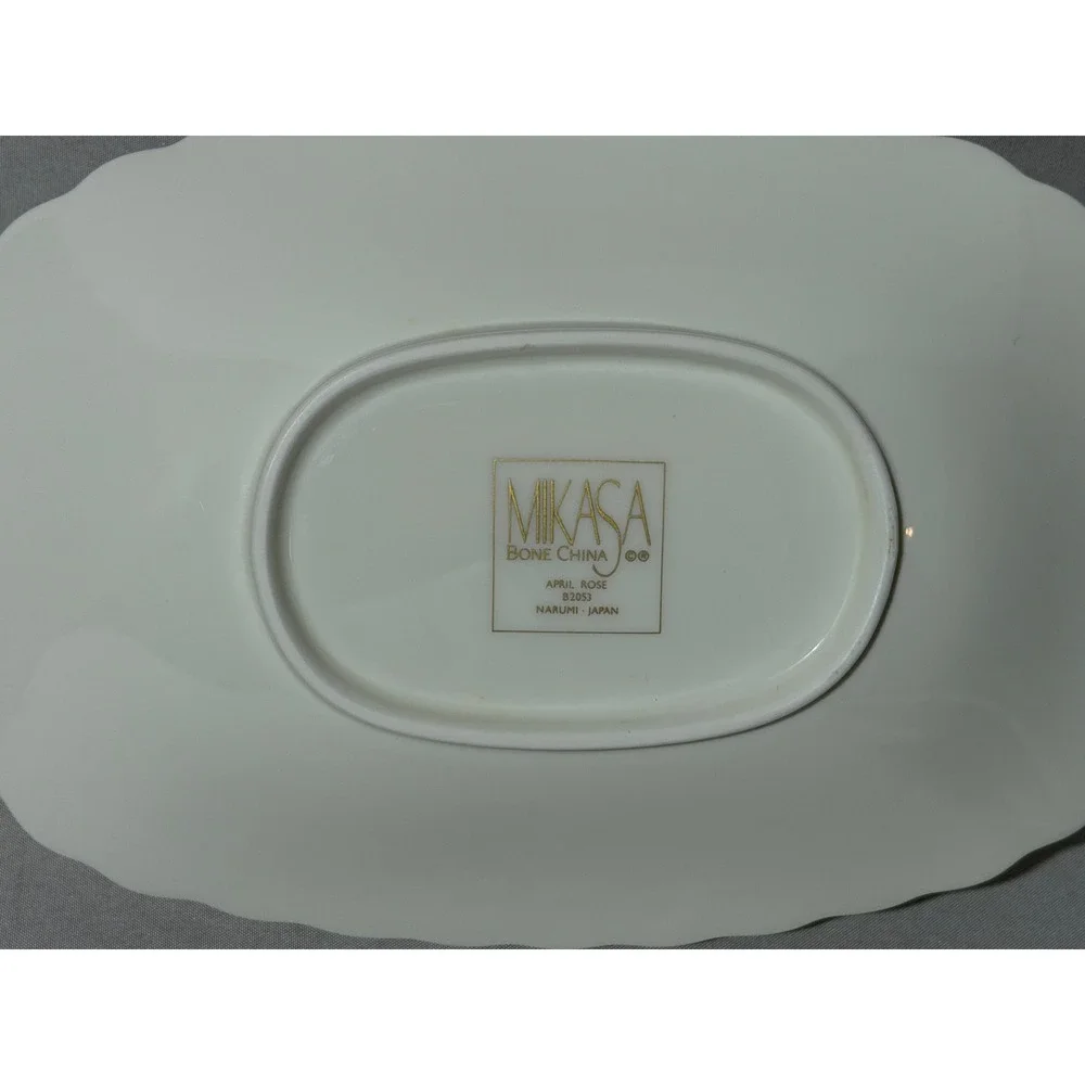 Mikasa April Rose B2053 Bone China Basket Pink Floral Twisted‎ Handle Japan